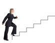 businesswoman goes upstairs businesswoman goes upstairs