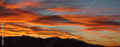 sunset over mountains