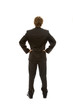 businessman faces away