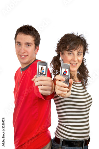 Photo: showing cellphones screens showing cellphones screens