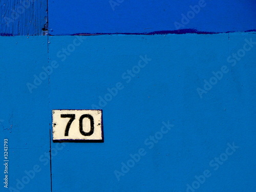 number 70 on blue wood number 70 on blue wood
