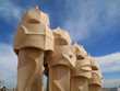 gaudi chimney pots, barcelona