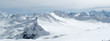 panorama of winter mountains in caucasus