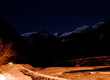 monte rosa glacier and iced river