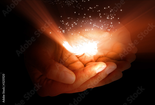magic feather on hand magic feather on hand