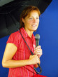 lady with microphone