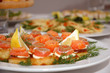 some appetizing food at banquet table some appetizing food at banquet table