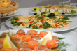 some appetizing food at banquet table some appetizing food at banquet table