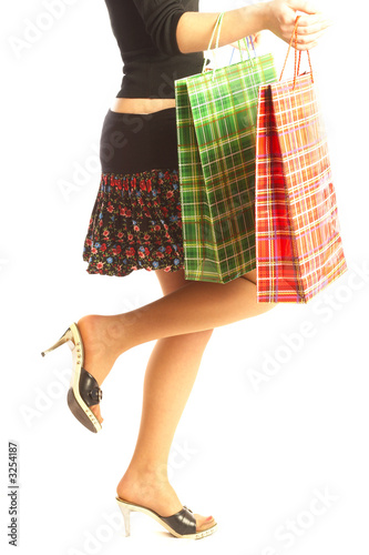 Foto: the girl makes purchases. the girl makes purchases.
