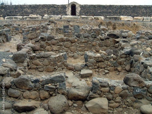 ruins of roman-byzantine houses in capernaum