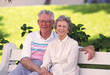 retired couple on bench
