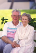 retired couple on bench