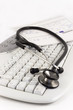 stethoscope and keyboard