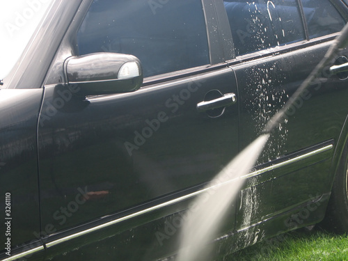 washing of the car.