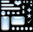 luminous aqua buttons and elements