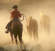 bringing the horses in