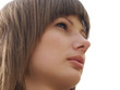 pretty brunette close-up isolated b8