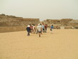 tourists in the ancient roman theater in caesarea
