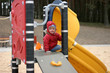 girl playing and smiling