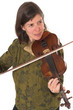 mid-age woman playing violon mid-age woman playing violon