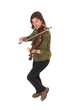 mid-age woman playing violon mid-age woman playing violon