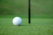 golf ball on the green