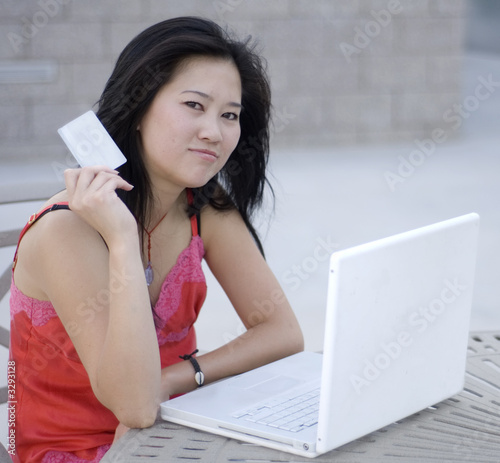 Photo: woman shopping online woman shopping online