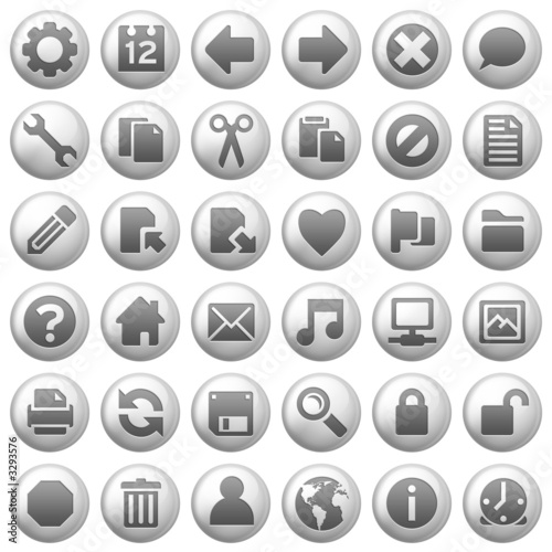 round metal icons