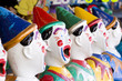 row of clowns