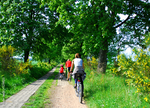 family cycling