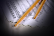 drumstick with music sheet