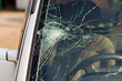 web of splits on the triplex windscreen