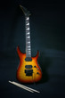electric guitar with drumstic