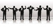 vector silhouettes of business people vector silhouettes of business people