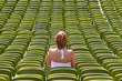 chilling in green seats