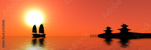 Photo: red sunset in southeast asia red sunset in southeast asia