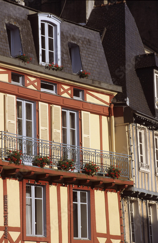 rue des gentilshommes, quimper, finistere, france