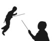Image : profile of two fencers