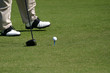 golfer trying new driver