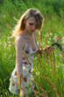 girl with flowers