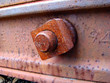 old railroad track bolt