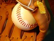 baseball in glove