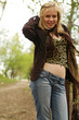 beautiful girl walking