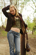 beautiful girl walking