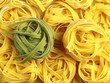 tagliatelle, gelb, grün, querformat