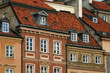 houses with red rooftop in historic old town warsaw