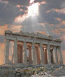 sunburst over the acropolis temple sunburst over the acropolis temple