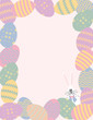 easter egg border with bunny