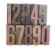 numbers in old letterpress wood type numbers in old letterpress wood type