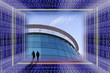 business concept scene with office building business concept scene with office building